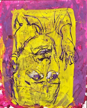 Selbsporträt Dummkopf, « Autoportrait benêt/imbécile »